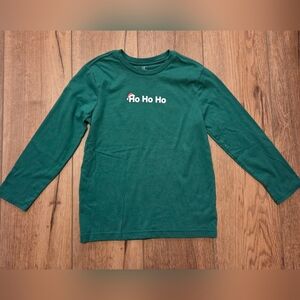 Holiday Time Green Long-Sleeve 'Ho Ho Ho' Kids Tee